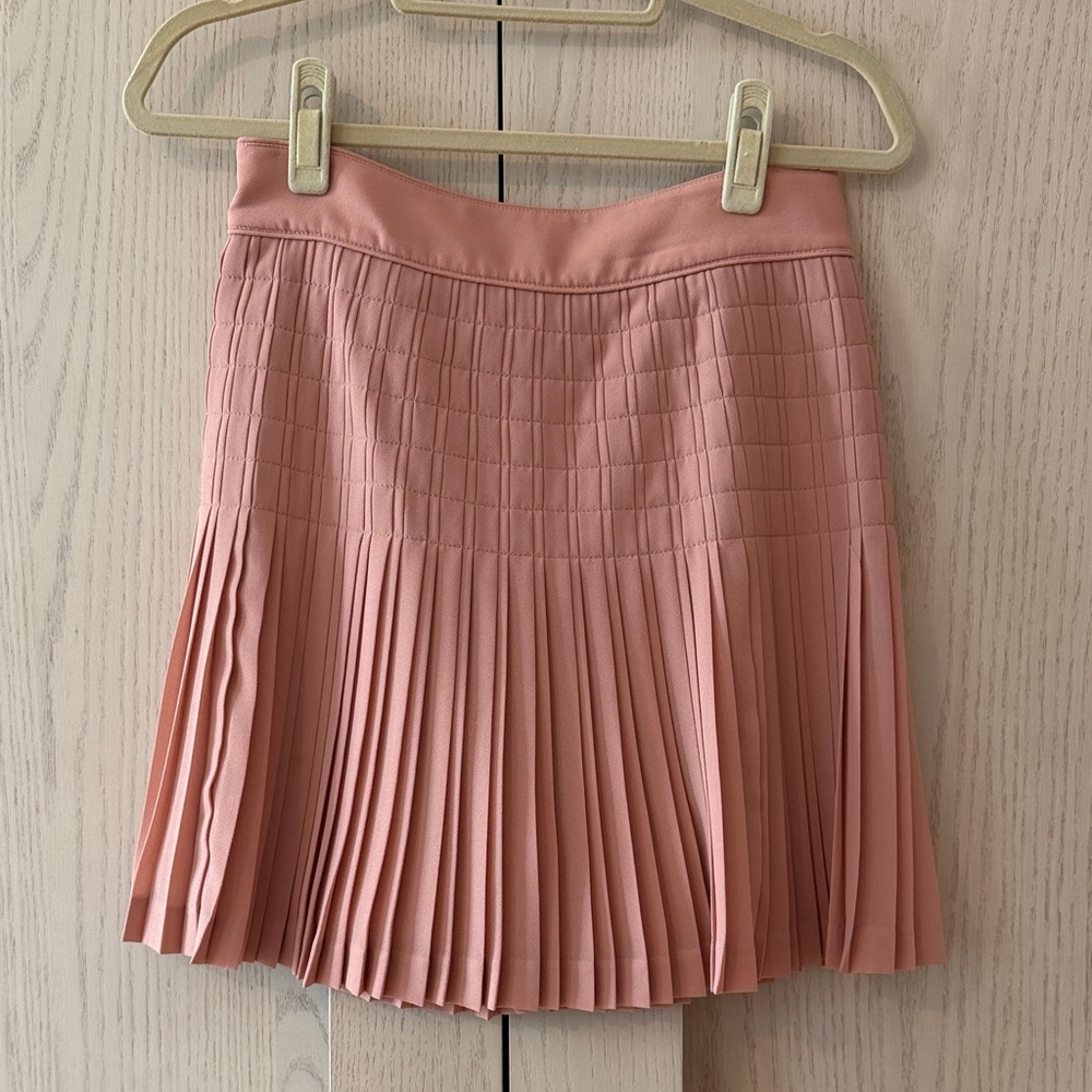 J. Crew Pleated Mini Skirt in Blush Pink